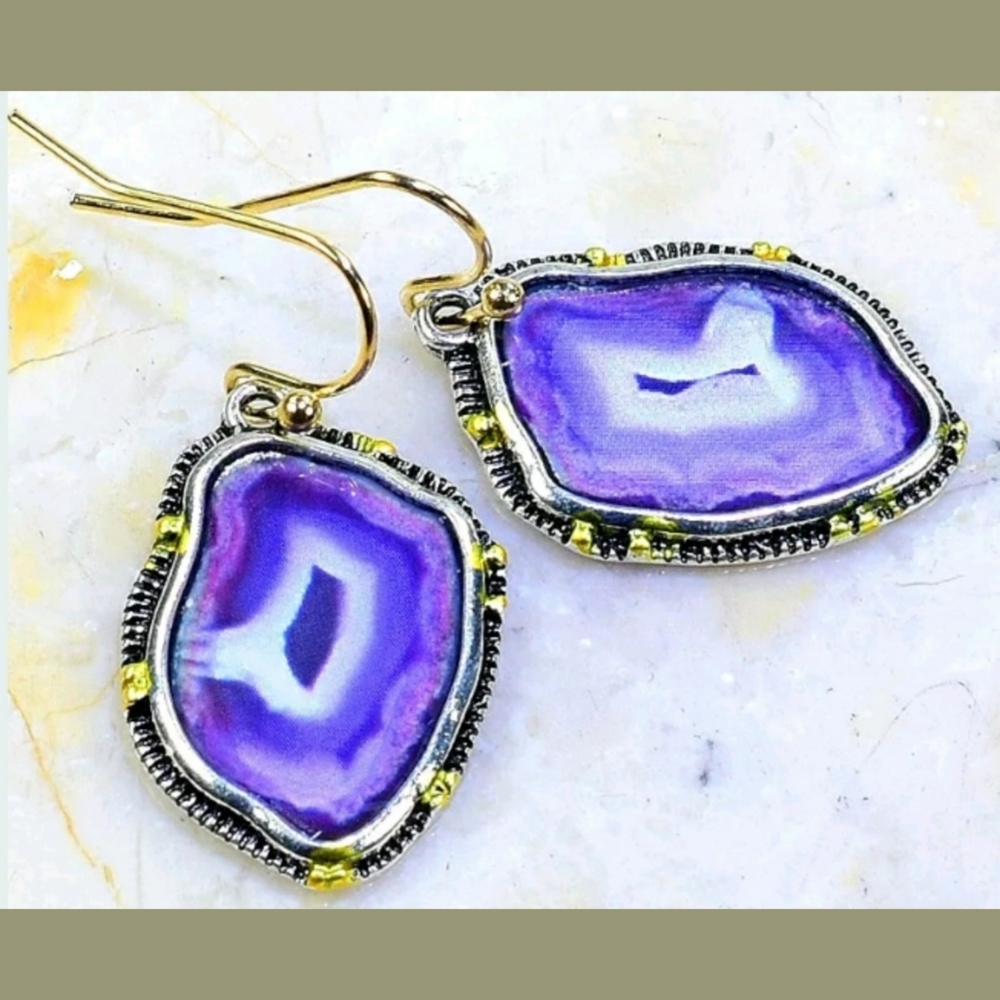Solar Quartz Handcrafted 925SS Earrings